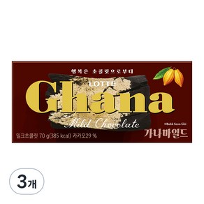 롯데제과 가나마일드 초콜릿, 70g, 3개