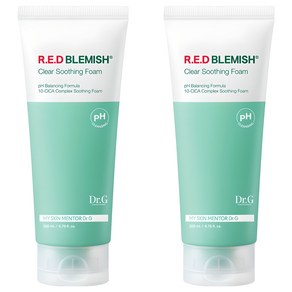닥터지 약산성 레드 블레미쉬 클리어 수딩 폼, 200ml, 2개