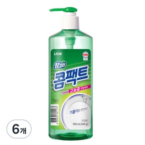 참그린 콤팩트 주방세제 용기, 600g, 6개