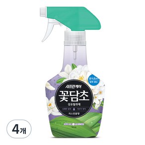 샤프란 꽃담초 섬유탈취제 자스민꽃향 본품, 400ml, 4개