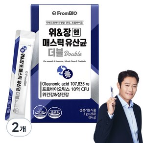 프롬바이오 위 & 장엔 매스틱 유산균 더블 28p, 2개, 84g