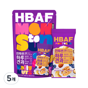 HBAF 바프 먼투썬 하루견과 퍼플, 200g, 5개