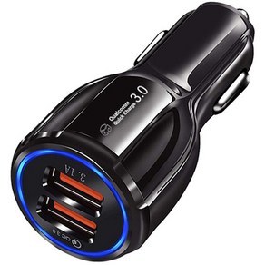 디지지 차량용 QC3.0 35W 2포트 고속충전기, 블랙, D21-0809