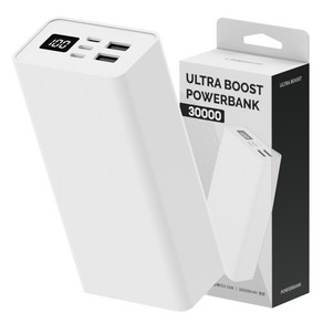 일리온 울트라부스트 고속충전 대용량 보조배터리 30000mAh 멀티단자, 화이트, SPE-PA30CPQ