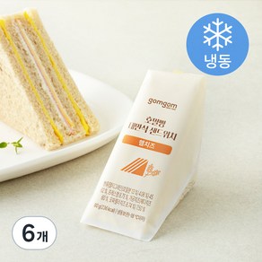 곰곰 호밀빵 대만식 샌드위치 햄치즈 (냉동), 80g, 1개입, 6개