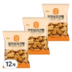 청우식품 알찬보리건빵 과자, 90g, 12개