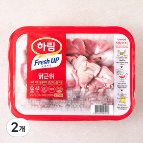 하림 Fesh UP 닭근위, 500g, 2개