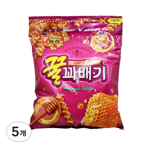 농심 꿀꽈배기, 300g, 5개