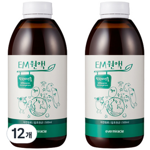 에버미라클 EM 발효원액, 500ml, 12개