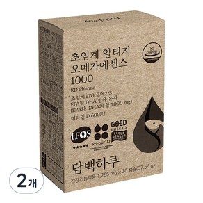 담백하루 초임계 알티지 오메가3 에센스 1000, 30정, 2개