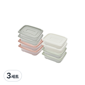 씨밀렉스 프레쉬핏 냉장고 정리용기 780ml 세트, 3세트, GREEN 2p + WHITE 2p + PINK 2p + GRAY 2p