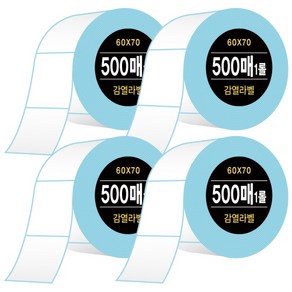 다다 감열라벨 500매 60*70mm, 4롤