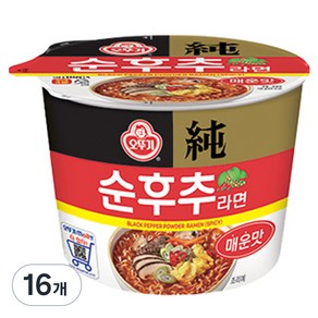 오뚜기 순후추 매운맛 큰컵 105g, 16개