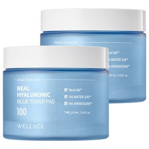 웰라쥬 리얼 히알루로닉 블루 토너 패드 210ml, 70개입, 2개