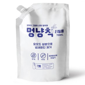 멍냥칙 반려동물 냄새 제거 무색 무취 산화 탈취제 리필용, 700ml, 1개