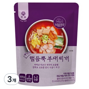 한촌 네가지 햄듬뿍 부대찌개, 3개, 500g