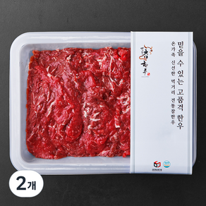 전통참한우 1등급 불고기용 (냉장), 600g, 2개