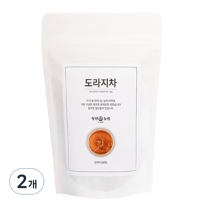 청년농원 저온가공 도라지차 삼각티백, 1g, 50개입, 2개