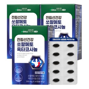 셀트리온 이너랩 전립선건강 쏘팔메토 옥타코사놀 18g, 3개, 60정