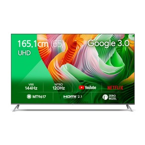 더함 4K UHD UHD 144Hz 돌비 AI 구글 3.0 게이밍 스마트 TV, 165cm(65인치), UA651UHD M8X CHIQ CINEMA144 2024, 스탠드형, 방문설치