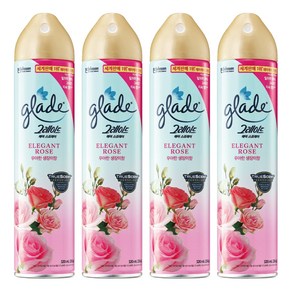 그레이드 에어 스프레이형 실내 공기탈취 방향제 우아한 생장미향, 320ml, 4개