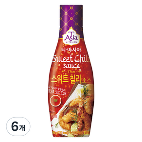 티아시아키친 스위트 칠리 소스, 290g, 6개