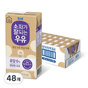 소화가잘되는우유 국산 5곡 미숫가루, 190ml, 48개