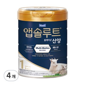 앱솔루트 플래티넘 산양분유 1단계, 750g, 4개