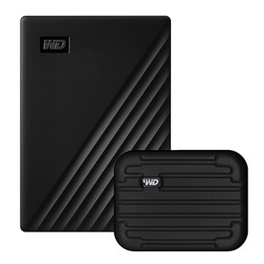 WD My Passpot 휴대용 외장하드 + 파우치 WDBYFT0020BBK, 2TB, 블랙