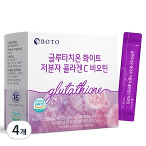 보뚜 글루타치온 화이트 저분자 콜라겐C 비오틴, 120g, 4개