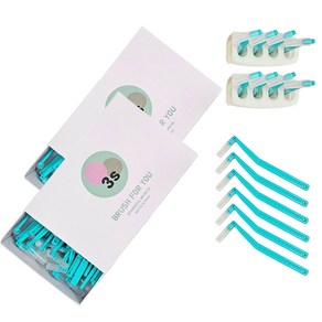 브러쉬포유 L형치간칫솔 SSS +거치대, 50개입, 2개