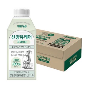 서울에프엔비 산양유케어 퓨어100 우유, 190ml, 18개