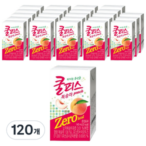 동원 쿨피스 제로 테트라 복숭아, 140ml, 120개