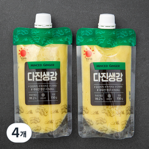 엔젤식품 짜서쓰는 다진생강, 150g, 4개