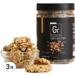 그라놀로지 크런치 코코넛 청크, 110g, 3개