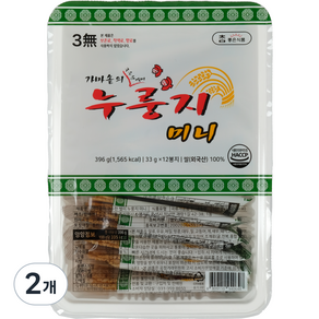 참좋은 가마솥의 구수한 별미 누룽지 미니 12p, 396g, 2개