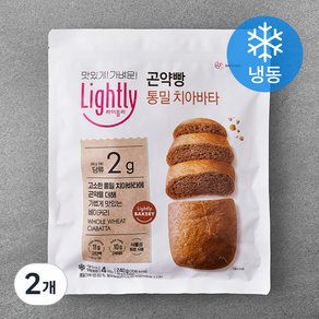 라이틀리 곤약빵 통밀 치아바타 4개입 (냉동), 240g, 2개