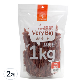 더내추럴 강아지 베리빅 육포, 1kg, 2개, 오리가슴살