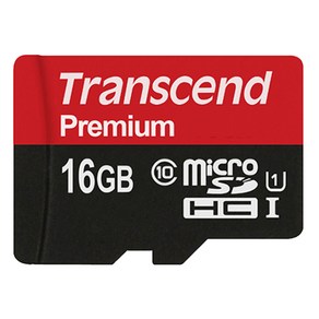 트랜센드 UHS-I 마이크로 SD카드 TS16GUSDCU1, 16GB, 1개