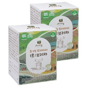 차계절 유기농 1초 아기 보리차 유아 아이 어린이 가루 30p, 30g, 2개