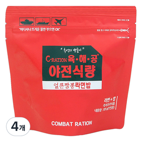 육해공야전식량 얼큰짬뽕라면밥, 105g, 4개