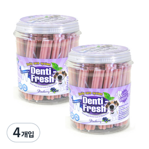 코코브라운 강아지 덴티 후레쉬 덴탈껌, 블루베리맛, 250g, 4개