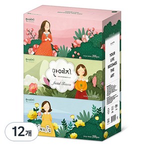 한예지 캐릭터 미용티슈 천연펄프 2겹