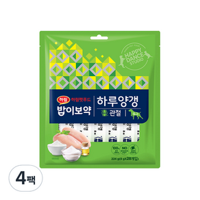 하림펫푸드 밥이보약 DOG 하루양갱 관절, 224g, 4팩