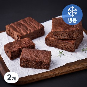 한스 진한 초코 브라우니 (냉동) + 쇼핑백, 160g, 2개