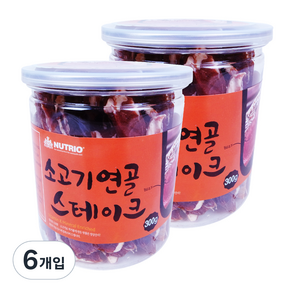 뉴트리오 스테이크 반려견 간식, 소고기연골맛, 300g, 6개