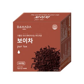 다하다 허브앤티 보이차, 0.7g, 100개입, 1개