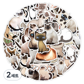 데일리조이 귀여운 동물 다이어리 다꾸 팬시 스티커 50종 세트, 선택4, 2세트