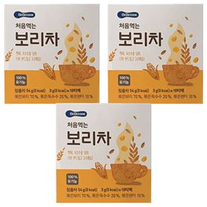베베쿡 처음 먹는 보리차, 3g, 18개, 3개
