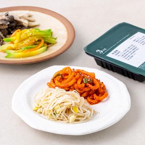 집반찬연구소 비빔밥 사색나물 느타리버섯볶음 90g + 무생채 100g + 콩나물무침 90g + 애호박나물 110g